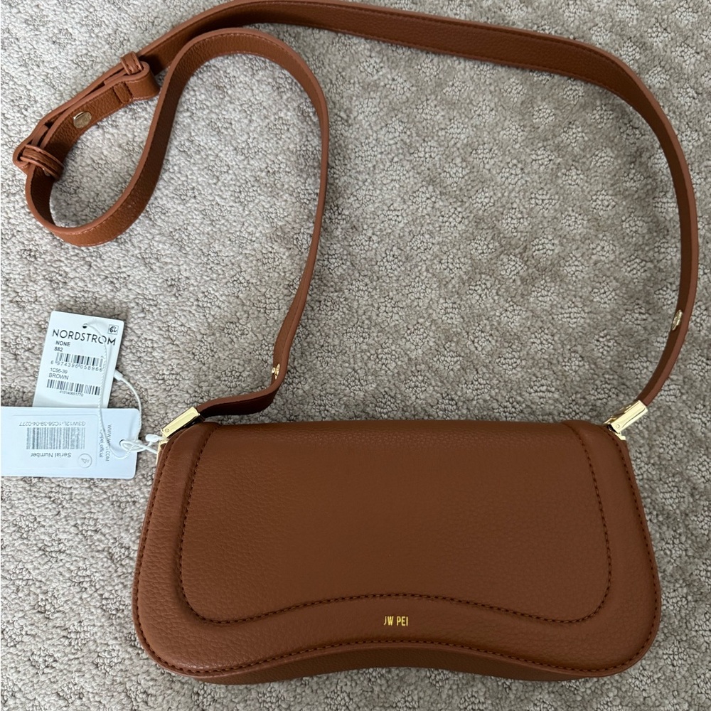 JW PEI Tan Leather Shoulder Bag